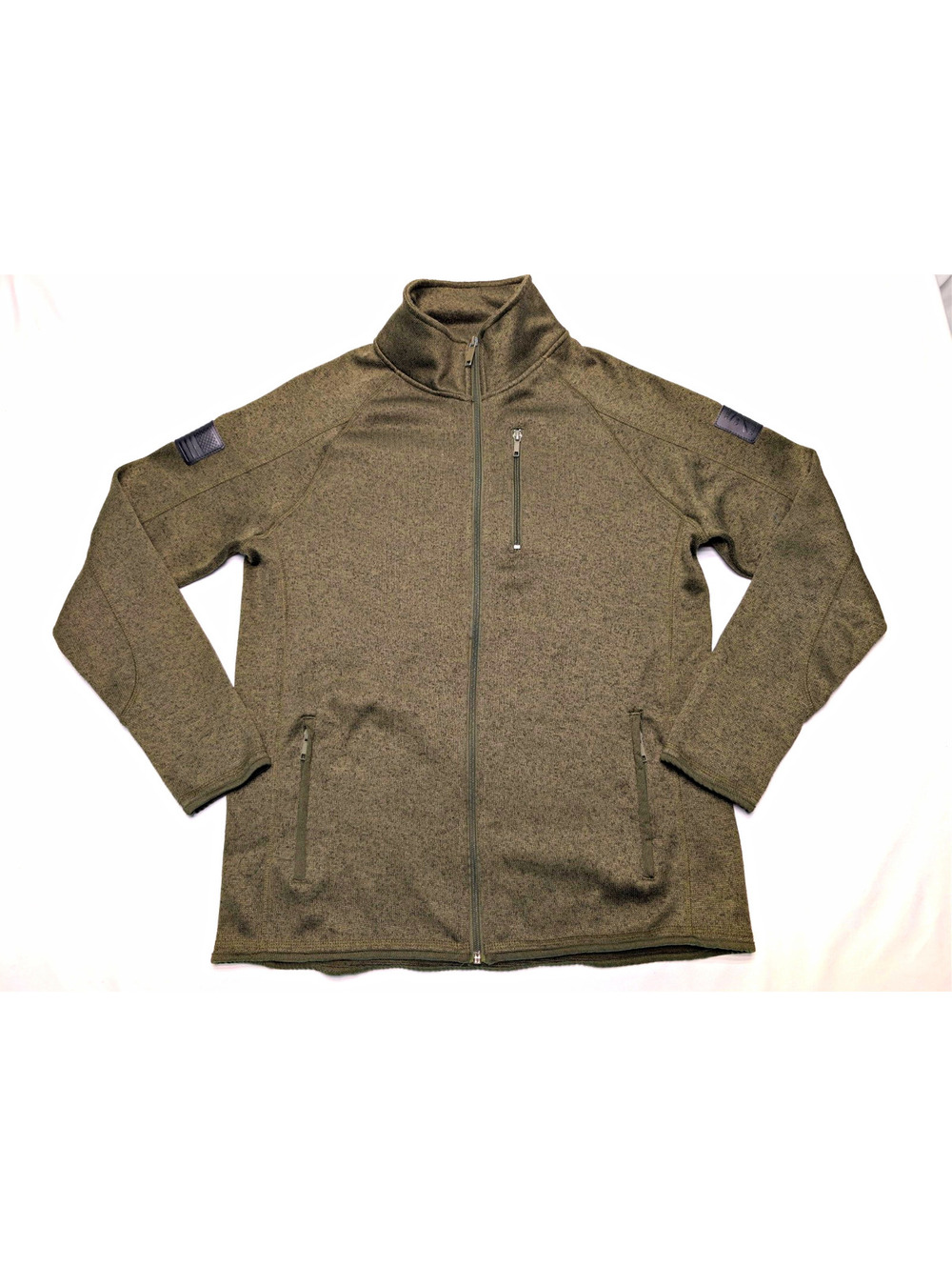 Grunt Style Military Green Full Zip Tactical Sweater Jacket w/ Pockets Size M